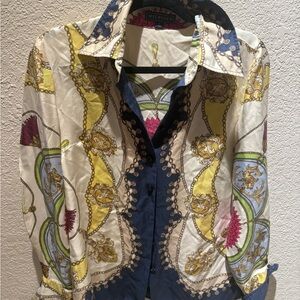 Tommy Hilfiger Multi-Color Chain Print Button-Up Shirt